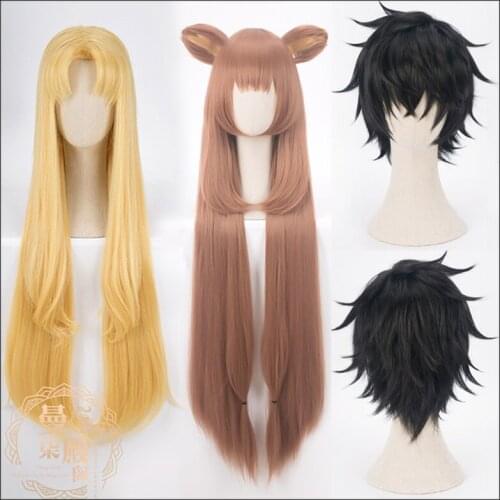 The Rising of Shield Hero Tate No Yuusha No Nariagari Filo Raphtalia Naofumi Iwatani Cosplay Hair Halloween Party + Free Wig Cap