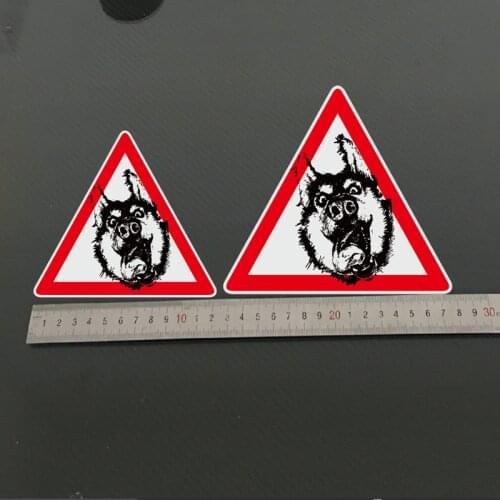 XY Fun Decorate Car Styling and Decals Motorbike Sticker Accessories Husky Dog Warning Fun Sign Self Adhesive