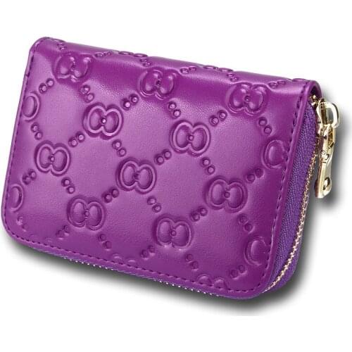 Korean version women wallets card bag 100% genuine leather card package zipper purses car key holder wallets women cute lady bag