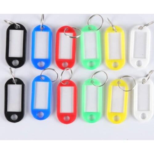 1pc Multicolor Keychain Key ID Luggage Tag Plastic Key Tags Hotel Number Classification Card Key ID Label Keychain Random Color