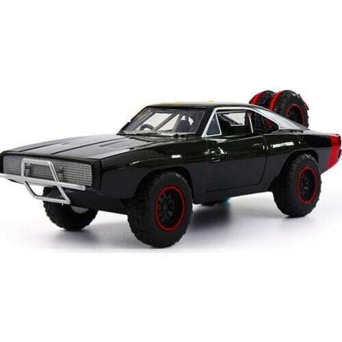 1:24 Scale Black Metal Alloy 1970 Charger Faster & Furious Car Pull Back Model Diecast Vehicle Boys Adult Toy Kid Display Show