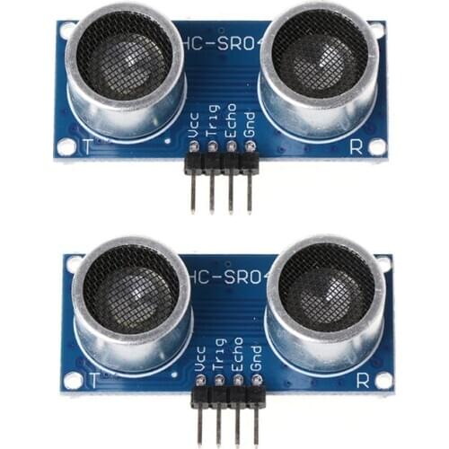 2pcs HC-SR04P Ultrasonic Distance Measuring Sonar Sensor High Operating Voltage 3V-5.5V 16mm Ultrasonic Ranging Module Probe