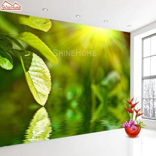 3d Leaf Custom Photo Wallpapers Wall Mural Wall Paper 3d Wallpaper for Walls in Rolls Living Room Kids Forest Landscape Murals