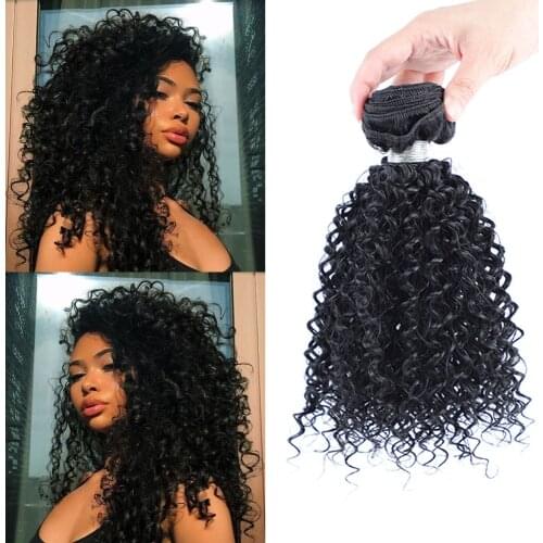 Afro Kinky Curly Synthetic Hair Bundles for Women Synthetic Curly Hair Weave Extensions Long Afro Curly Synthetic Hair Piece