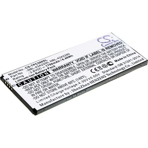 CS 1700mAh / 6.46Wh battery for Neffos C5, C5 LTE Dual SIM, TP701A NBL-42A2200, NBL-42A2280