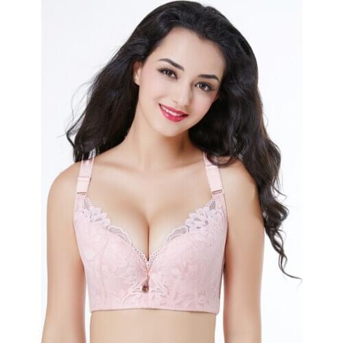 Plus Size Bras Push Up Bra for Women Lace CDE Cup bra Sexy Big Size Lingerie Large Adjustment Underwear