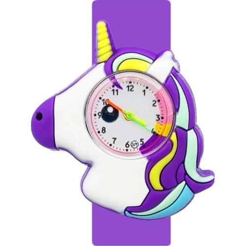 Cartoon Unicorn Watch Children Toy Child Slap Digital Quartz Watches Kids Boys Girls Christmas Gifts Pony Watch for Boy Girl Kid