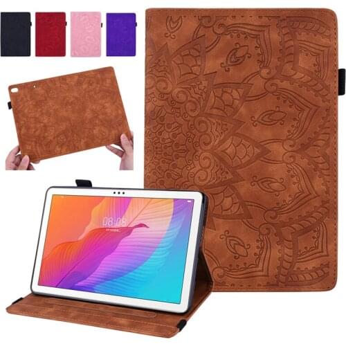 Case for Huawei MatePad 10.4 10 4 2020 BAH3-W09 BAH3-AL00 Flower Emboss Wallet Stand Cover Funda for Huawei MatePad Tablet Case