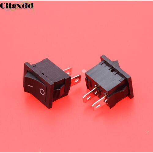 Cltgxdd 1pcs Push Button Switch SPST 2Pin AC 6A 250V / 10A 125V KCD11 Snap-in On / Off Boat Rocker Switch