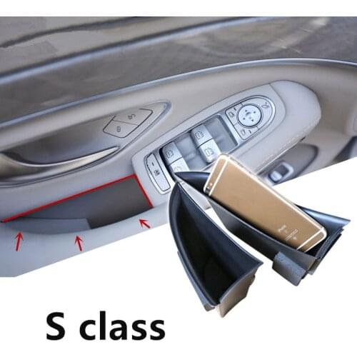 Door Handle Storage Box Container Holder Tray Accessories For Mercedes Benz S Class W222 S400 S500 2014-18 Car Organizer
