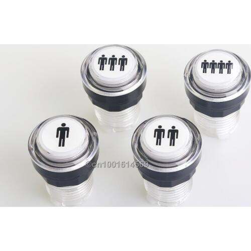 Easyget Arcade Start Player Button Kit DIY Parts 1P 2P 3P 4P Players LED Illuminated Button For JAMMA Games & Raspberry Pi 3B