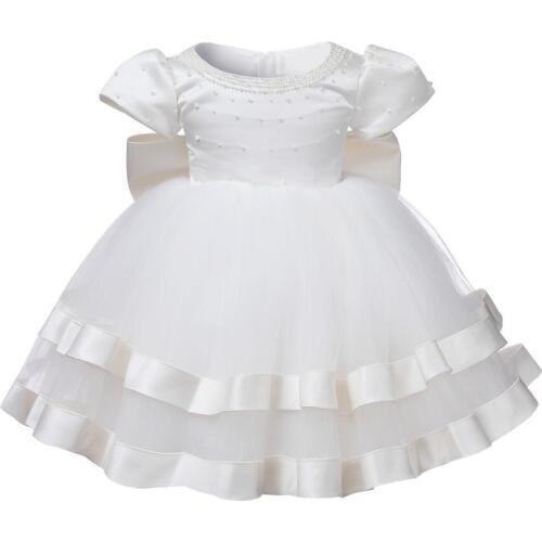 Beads Lace Baby Christening Gown Baptism Clothes Newborn Kids Girls Birthday Princess Gowns Infant Party Dresses Wedding Costume