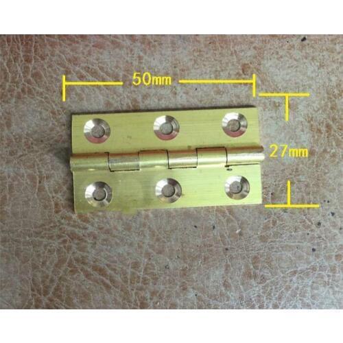 10Pcs 50 * 27MM Small oval box accessories gold plated hinge 6-hole lace olive hinge