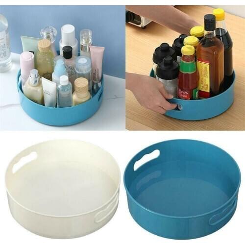 Multi-Function Rotating Tray Kitchen Organizer 360 Degree Rotating Cosmetics Rotating Shelf Organizer Boxes