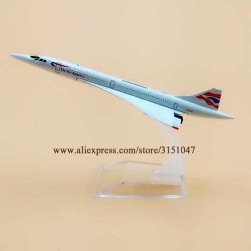 Alloy Metal Air British Airways Costa Concorde Concordia G-BOAC Airlines Plane Model Airplane Model w Stand Aircraft 15.5cm