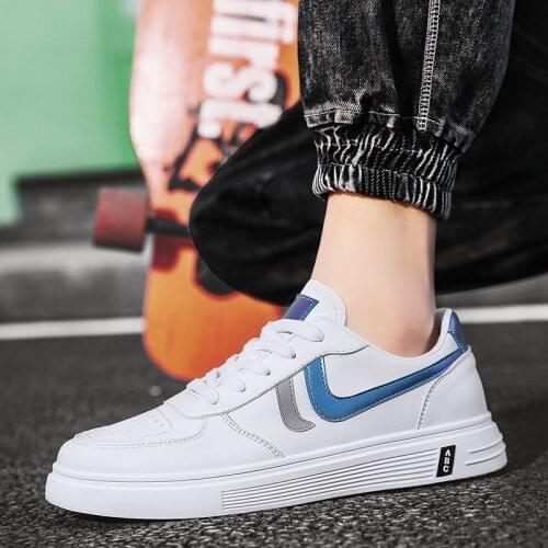 Mens Shoes 2021 New Low-Top Mens Board Shoes Student Casual Shoes Spring and Autumn Korean White Shoes Men