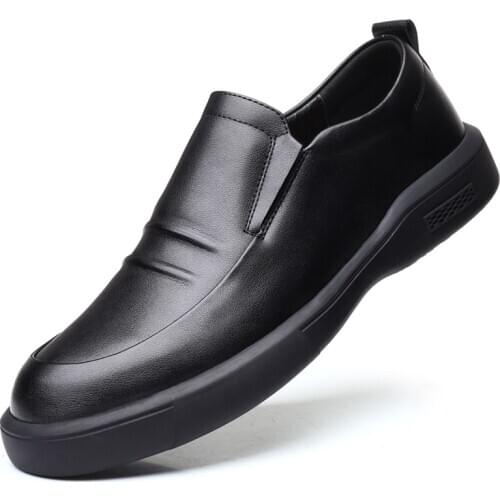 2021 New Spring Men Genuine Leather Shoes 38-44 Anti-slip Rubber Outsole Man Bussiness Casual real Leather Shoes