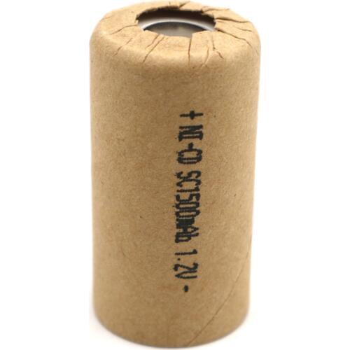 Ni-CD SC1500mAh 1 pieces SC1.5Ah rechargeable battery cell power tool batteries cells discharge rate 10C Current 15A Sub-C 1.5Ah