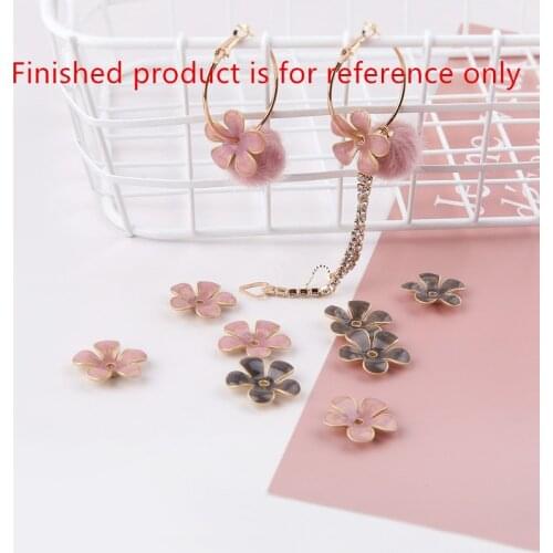 New arrived 30pcs/lot 20mm alloy drop oil cartoon flowers shape metal floating locket charms diy jewelry earring pendants