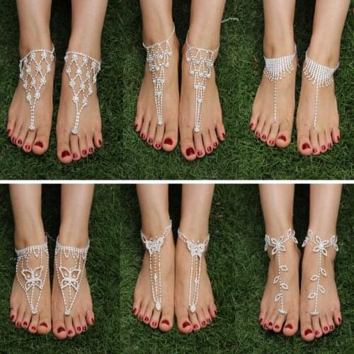Beach Accessories Feet Anklet Bridesmaid Jewelry Bohemias Chic Style Toe Ring Ankle Bracelets for Women Wedding Chain Bff