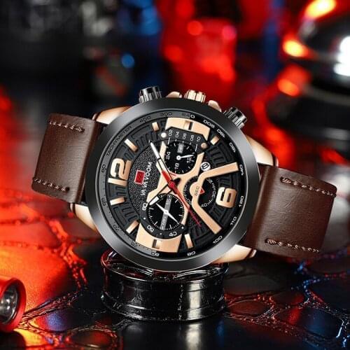 VAVA VOOM Men Watch Water proof Quartz Wristwatches Male Clock Top Brand Luxury Reloj Hombres Leather Wrist Calendar Watch