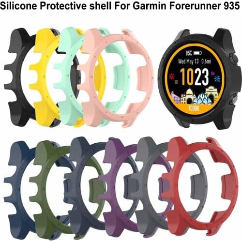 Silicone Protective Case Cover For Garmin Forerunner935 945 Smart Watch Bracelet Dial Cases Anti-scratch Shockproof Protector