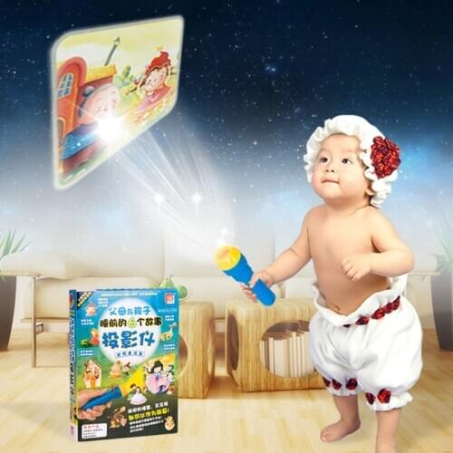 1 Set Fairy Tales Sleeping Story Light Projector Flashlight Toys Kids Educational Toy