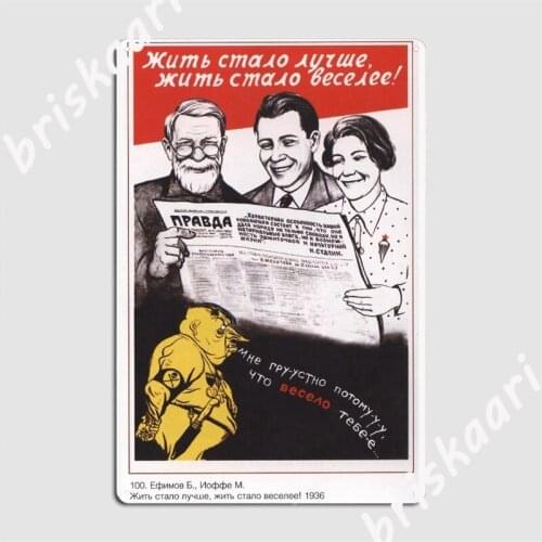 Soviet Propaganda Cccp Communism Metal Signs Wall Mural Club Bar Custom Wall Plaque Tin sign Posters