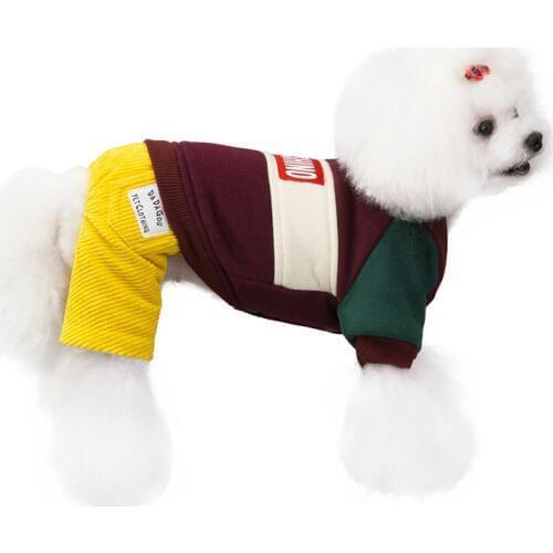 Warm Puppy Romper Winter Dog Jumpsuit Thick Cotton Clothes Coat For Pet Dogs Special From RU Area