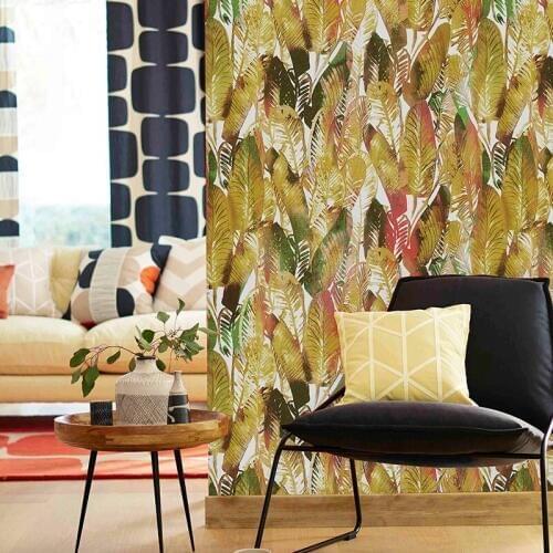 Tropical Print Wallpaper Murals Rain Forest Banana leaves Ins Photo Studio Background Wall Paper Waterproof for Store Walls