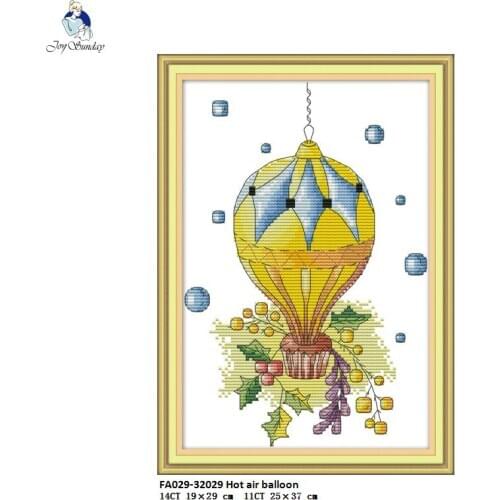 Joy Sunday Hot Air Balloon Patterns Counted Cross Stitch kit DIY Hand Made Cotton Thread Embroidery Home Decoration Send Gift