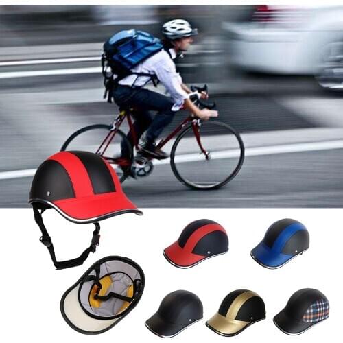 Unisex Bike Cycling Helmet Baseball Cap Anti UV Safety Bicycle Helmet Adjustable Chin Strap Road Bike Helmet for MTB Skating