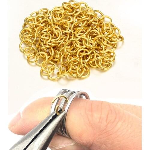 200pcs/lot Gold Stainless Steel Open Jump Rings Direct 3/4/5/6/7/8mm Split Rings Connectors For DIY Ewelry Findings Making