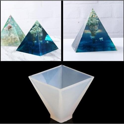 1Pc Soap Pyramid Silicone Mold Resin Pyramid Silicone DIY Mould Craft Tool Jewelry Pendant Mold Epoxy Making Resin X9I4