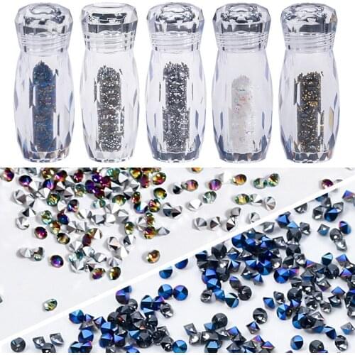 10 Color Mini Diamond Rhinestone Beads Symphony Crystal Transparent Bead Micro Diamond 3D Nail DIY Nail Art Tool Accessories Hot