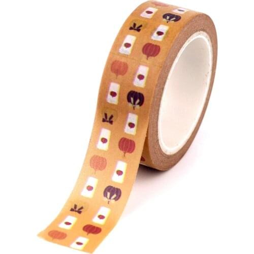 10PCS/lot Decorative Cute Pumpkin Spice Washi Tapes Japanese Paper DIY Planner Masking Tape Adhesive Tapes Stickers Stationery