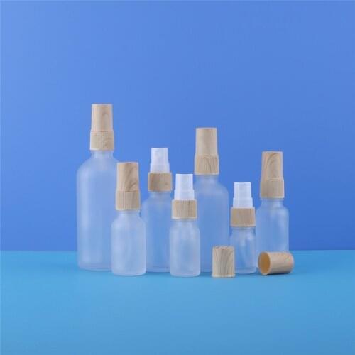 10PCS/Lot Refillable 5ml 10ml 15ml 30ml 50ml 100ml 1oz Frosted Glass Fine Mist Spray Bottle With Spray Pump Cap for Hair Spray