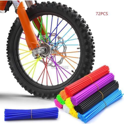 11 Colors Motorcycle Motocross Dirt Bike Wheel Rim Spoke Skins Covers Wrap Decor Protector Kit For Honda Aprilia kawasaki