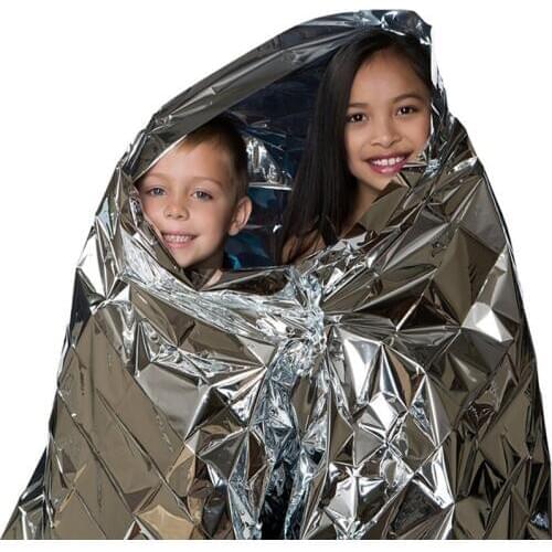 210*130CM Waterproof Life-saving Military Emergency Blanket Survival Rescue Insulation Curtain Blanket Silver Outdoor Product