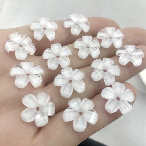 30pcs 16mm Resin Flowers Rhinestones DIY Jewelry/ Craft Decoration(1 hole) -0T330