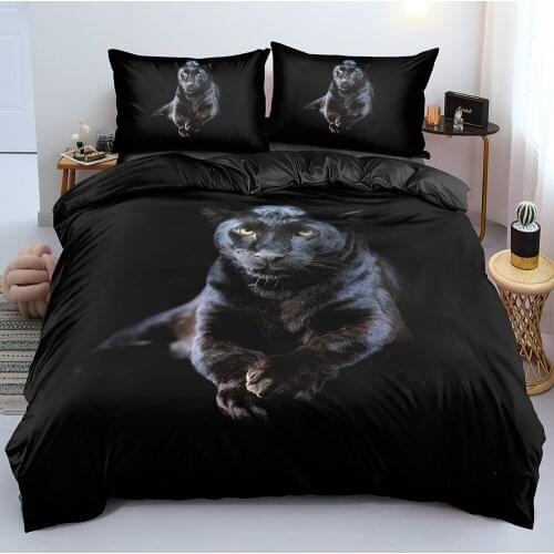 3D Duvet Cover Sets Bedding Sets Comforter Cases and Pillow Covers Full Super King Queen Size Design Animal Leopard Bedding Sets