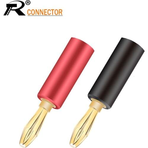 4pcs/lot High Quality Sound Speaker Wire Connector Welding-free Banana Plug Audio Speaker Banana Connector