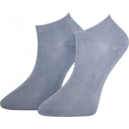 Adabella 6 Double Gray Women 'S Bamboo Seamless Socket Short Socks