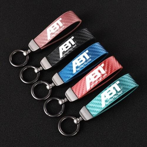 High-Grade Carbon Fiber Pattern Car Keychain Car Logo Custom Key Ring For VW Audi S Line RS S3 S4 S5 S6 S8 RS3 RS4 A3 A4 A5 A6