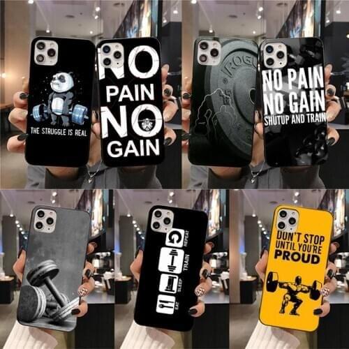 Bodybuilding Gym Fitness Equipment Phone Case for iphone 12 pro max mini 11 pro XS MAX 8 7 6 6S Plus X 5S SE 2020 XR case