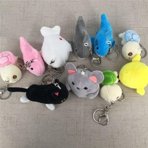 Dolphin , Shark , Mouse Etc. Animal Plush Toy , Stuffed Cotton Soft Plush Key Clip Doll