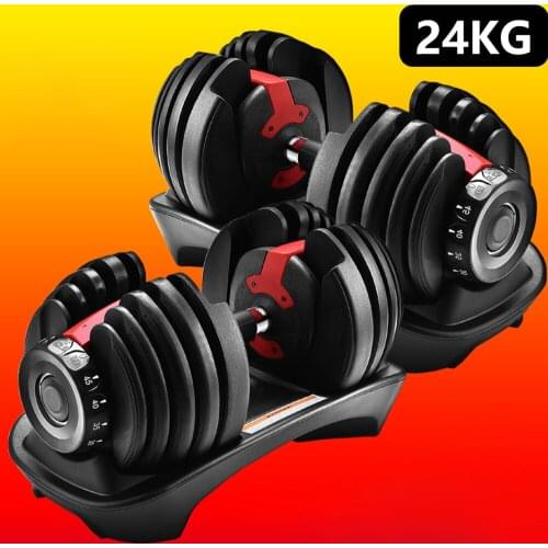 24KG Dumbbells Rubber Iron Adjustment Multiple Weight Dumbell Cheap Adjustable Dumbbells Home fitness equipment