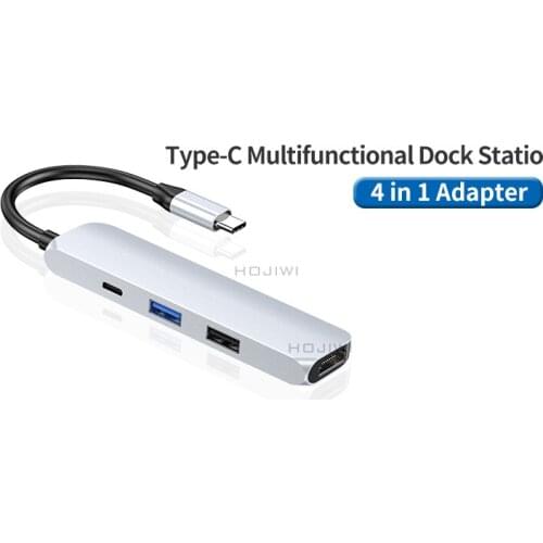 HOJIWI 4 in 1 type-c to hdmi HUB hub usb 3.0 docking station type c docking station laptop PD charging for MacBook Pro AA22