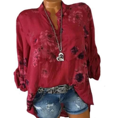 Блузки с принтом INDJXND China At AliExpress