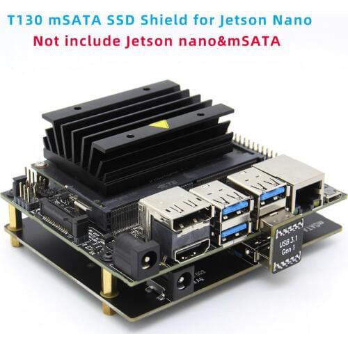 Jetson Nano mSATA SSD Shield, T130 V1.1 Storage Expansion Board for NVIDIA Jetson Nano Developer